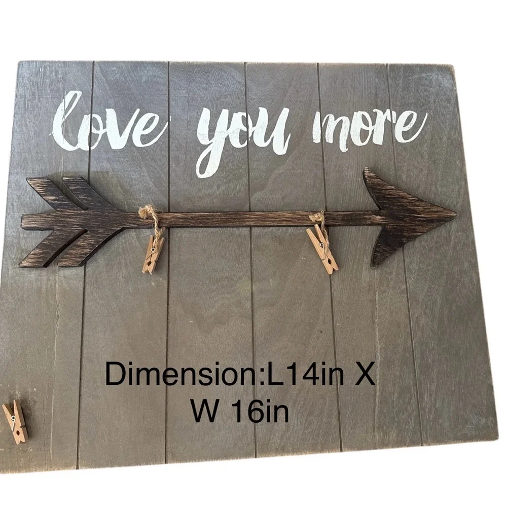Love You More Wall Decor - Rustic Gray